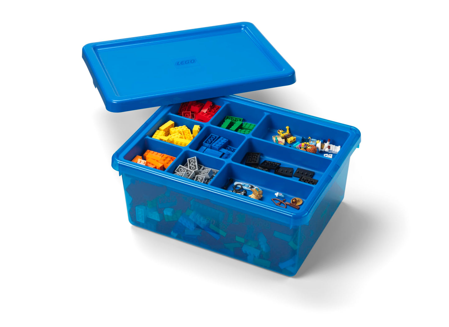 LEGO Sort & Store 17.7L Durable Polypropylene Organizer with Removable Dividers for Bricks, Mini-Figures & Accessories