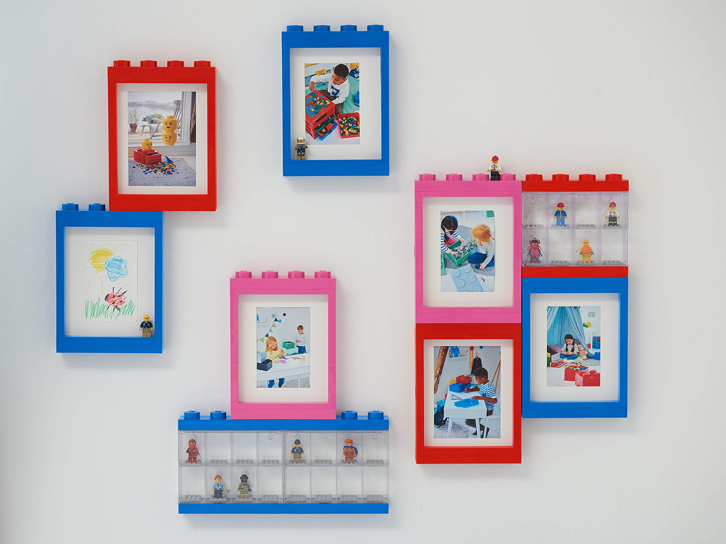 LEGO Minifigure 16 Compartment Display Case | Grey