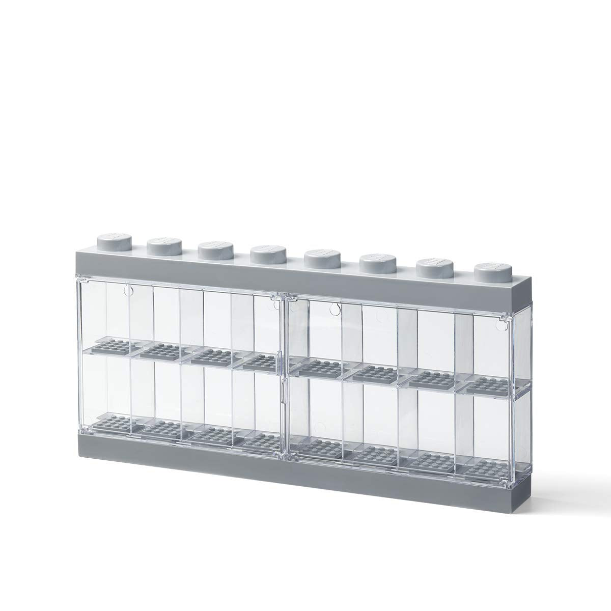 LEGO Minifigure 16 Compartment Display Case | Grey