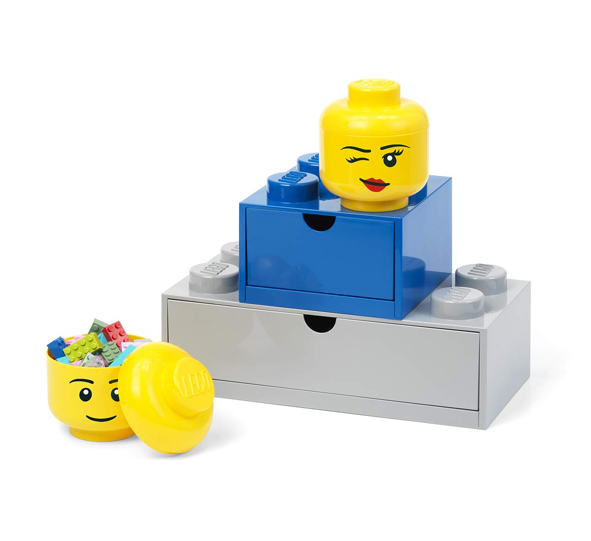 LEGO Mini 4 x 4.5 Inch Plastic Storage Head | Silly
