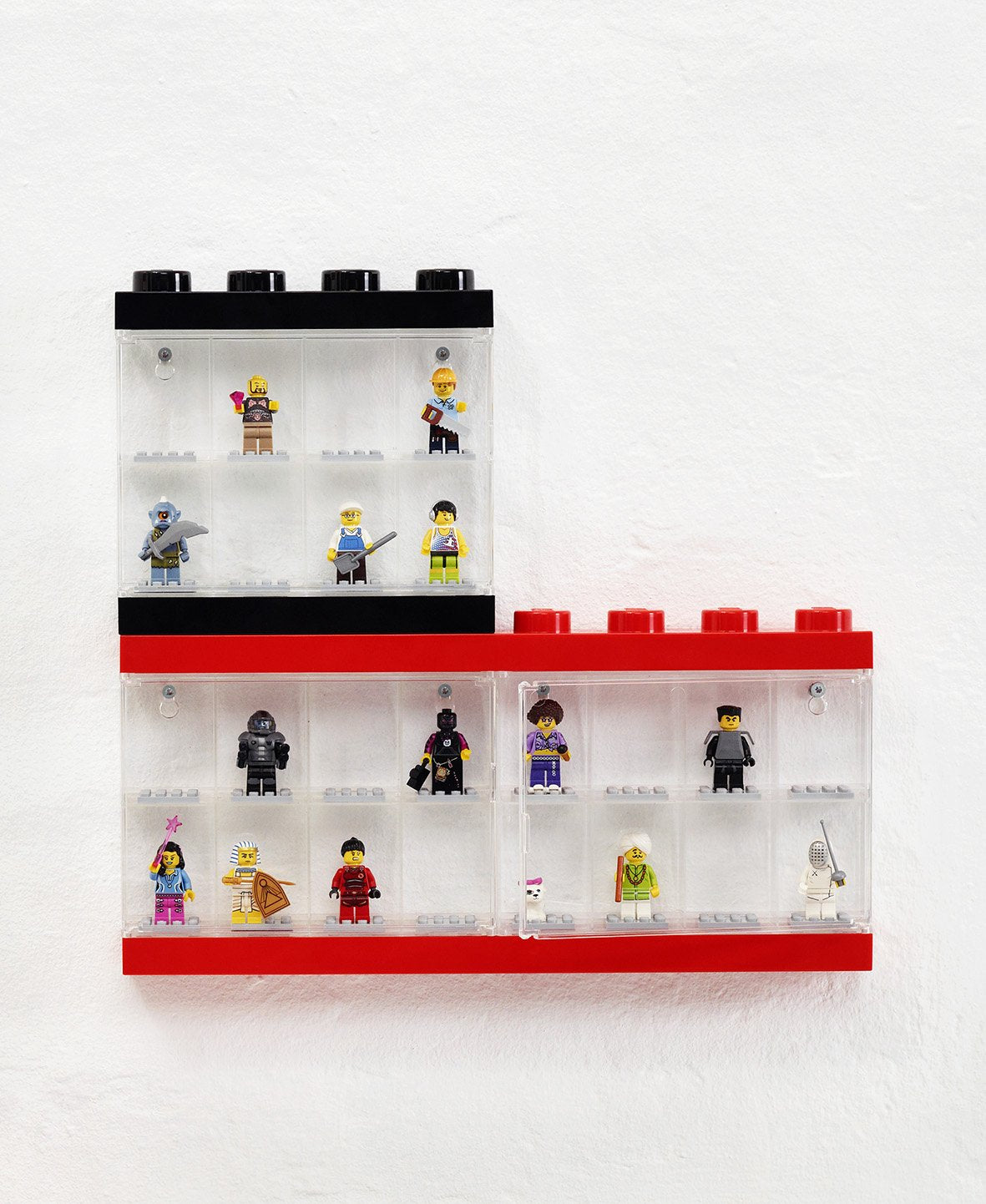 LEGO Minifigure 16 Compartment Display Case | Grey