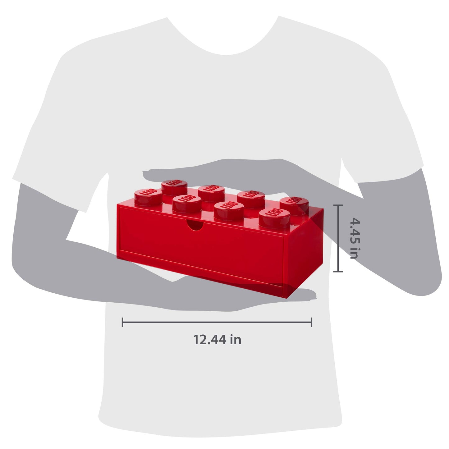 Room Copenhagen Lego Picture Frame - Stackable, Tabletop or Wall Display Photo Frame, Fits 5 x 7 in Photos, Red
