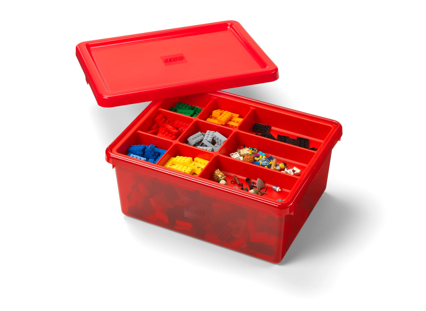 LEGO Sort & Store 17.7L Durable Polypropylene Organizer with Removable Dividers for Bricks, Mini-Figures & Accessories