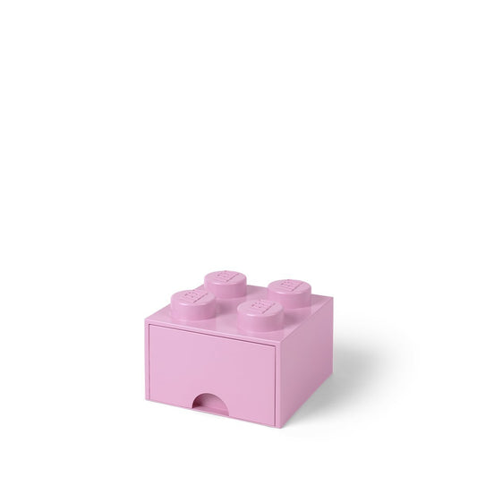Lego Brick 4 Knobs, 1 Drawer, Stackable Storage Box
